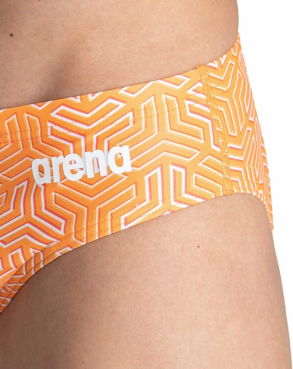 ARENA Men's Team Color Print 3-inch Brief Athletic Training Swimsuit Bathing Suit