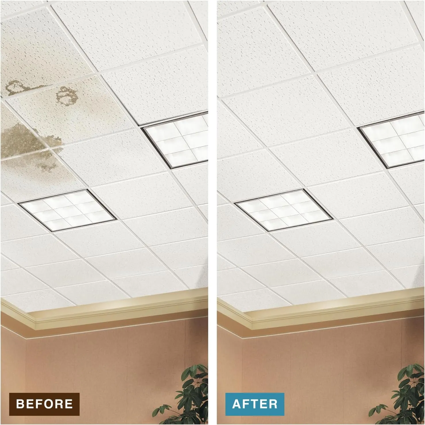 Armstrong Ceiling Tiles; 2x2 Ceiling Tiles - 16 pc White; Acoustic Ceilings for Suspended Grid; Random Textured 935