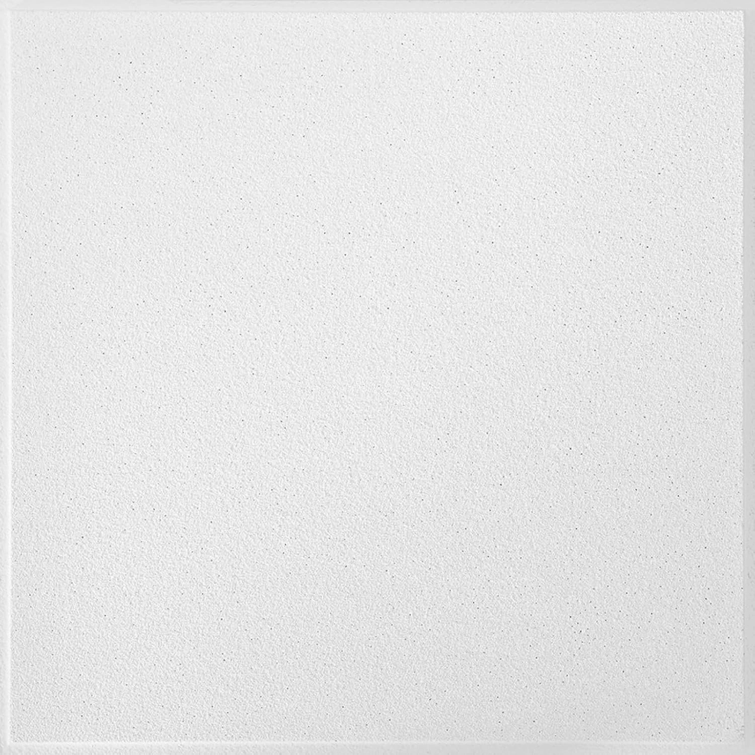 Armstrong Ceiling Tiles; 2x2 Ceiling Tiles - 16 pc White; Acoustic Ceilings for Suspended Grid; Sahara 271
