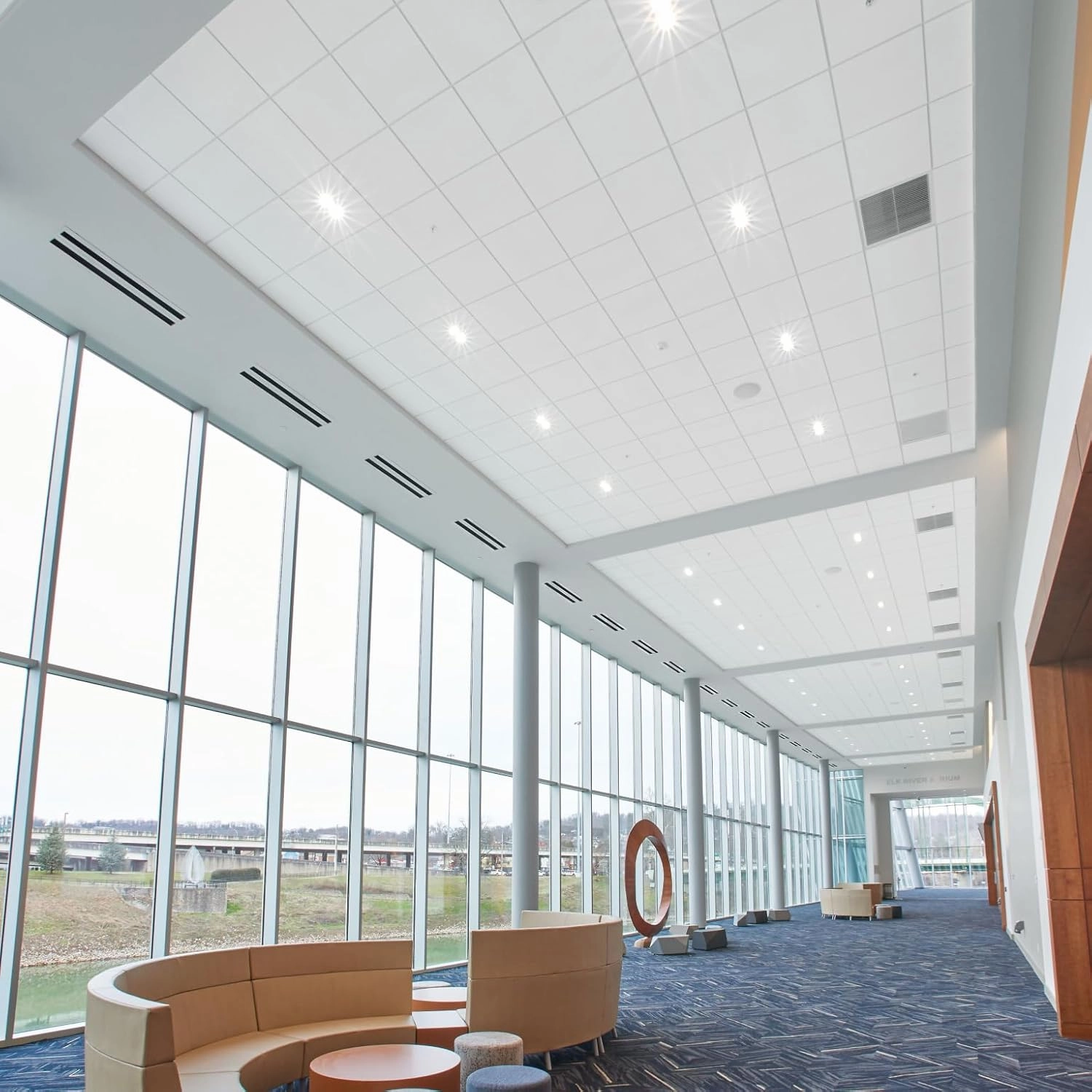Armstrong Ceiling Tiles; 2x2 Ceiling Tiles - 6 pcs White; Acoustic Ceilings for Suspended Grid; LYRA Plant Based (PB) High CAC 8731PB