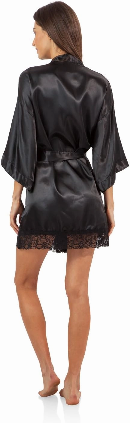 Ashford & Brooks Women's 3 Piece Satin Robe and Pajama Set