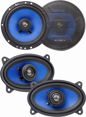 Audiosavings Bundle: Pair Hifonics HCC65CX 6.5" 150 Watt 2-Way Coaxial Car Audio Speakers Bundle with Pair Hifonics HCC46CX 4x6 75 Watt 2-Way Coaxial Car Stereo Speakers (2 Items)