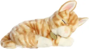 Aurora® Adorable Miyoni® Tots Sleepy Tabby Kitten Stuffed Animal - Lifelike Details Make a Cherished Companion - Perfect for Decorating Bedrooms or Classrooms - Orange 10 Inches