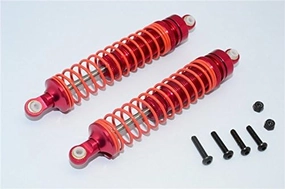 Axial RR10 Bomber Upgrade Parts Aluminum Front/Rear Adjustable Spring Damper (105mm) - 1Pr Set Red