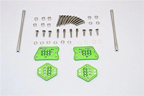 Axial SCX10 II Upgrade Parts (AX90046, AX90047) Aluminum Front & Rear Adjustable Mount For Original Shock Tower - 1 Set Green
