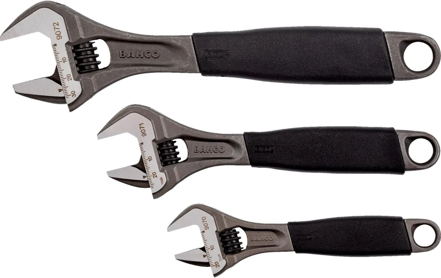 Bacho Alloy Steel Metric Adjustable Wrench Set (Pack of 3)