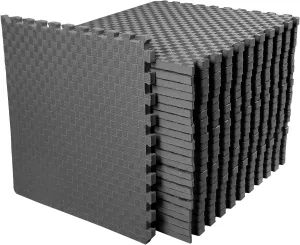 BalanceFrom Puzzle Exercise Mat with EVA Foam Interlocking Tiles for MMA, Exercise, Gymnastics and Home Gym Protective Flooring, Multiple Sizes and Colors