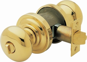 Baldwin 5205.003.ENTR Classic Knob Keyed Entry Set, Lifetime Polished Brass