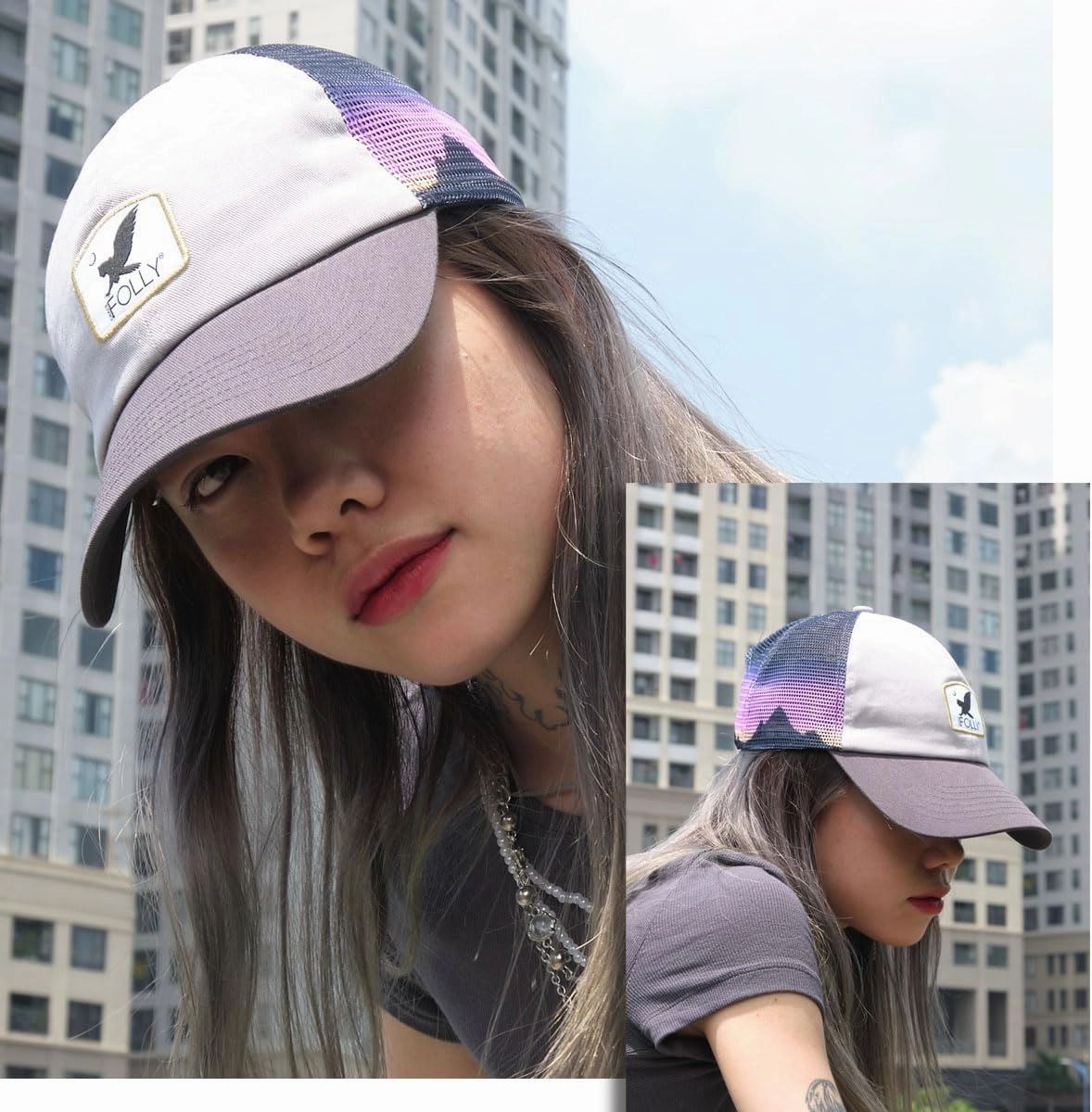 Baseball Cap for Women in Cute Dad Hat Design with Mesh to Stay Cool at The Beach in Summer