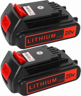 Battery 20v for BLACK  DECKER Lithium: Batteries 20 Volt Max 4.0 ah Replacement Compatible with Cordless Power Tools XR Li- ion 2 Pack 20volt Drill LBXR20 LBXR2020 LBX20 LBXR2520 LB2X4020 LB2XR20