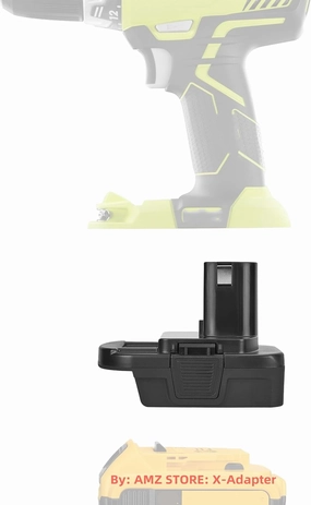 Battery Adapter for Ryobi 18V Cordless Tools Uses for DeWalt 20V MAX XR Li-Ion Batteries, with 5V 2.1A MAX USB Charge Port-US Stock