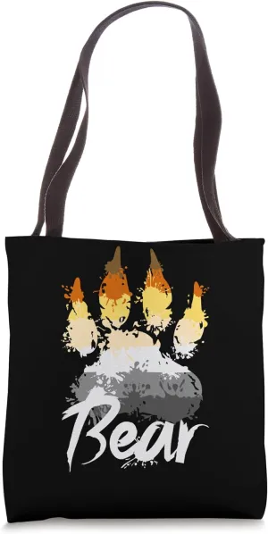Bear Community, Bear Flag, Bear Paw, Gay Bear Pride Tote Bag
