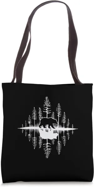 Bear Forest Reflection Nature Design Tote Bag