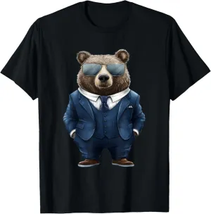 Bear Men Woman Bear In Suit Bear T-Shirt