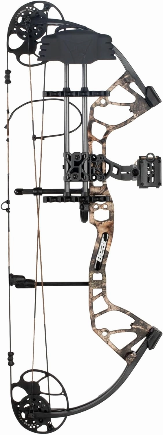 Bear Archery Royale Ready to Hunt Compound Bow Package for Adults and Youth, 12”- 27” Draw Length, 5-50 Lbs Draw Weight, Up to 290 FPS, Limbs Made in USA, Limited Life-Time Warranty