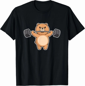 Bear Bodybuilder Weight lifting Gym Workout Sports T-Shirt