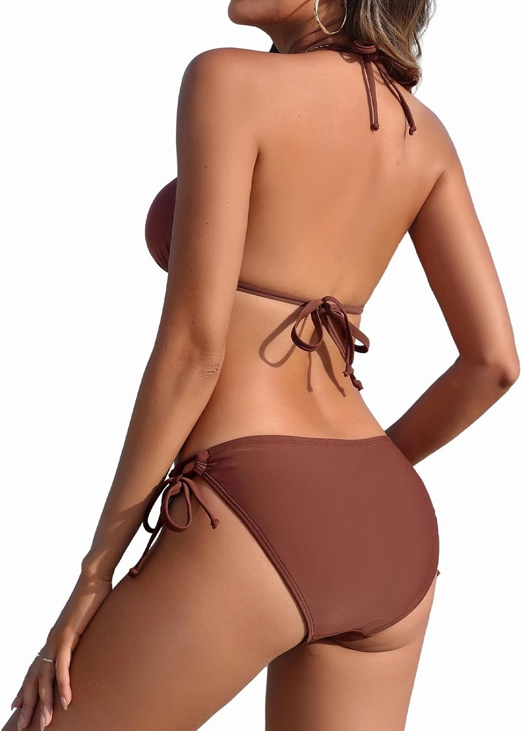 beautyin Women's Bikini Swimsuit Triangle String Halter Two Piece Bathing Suits