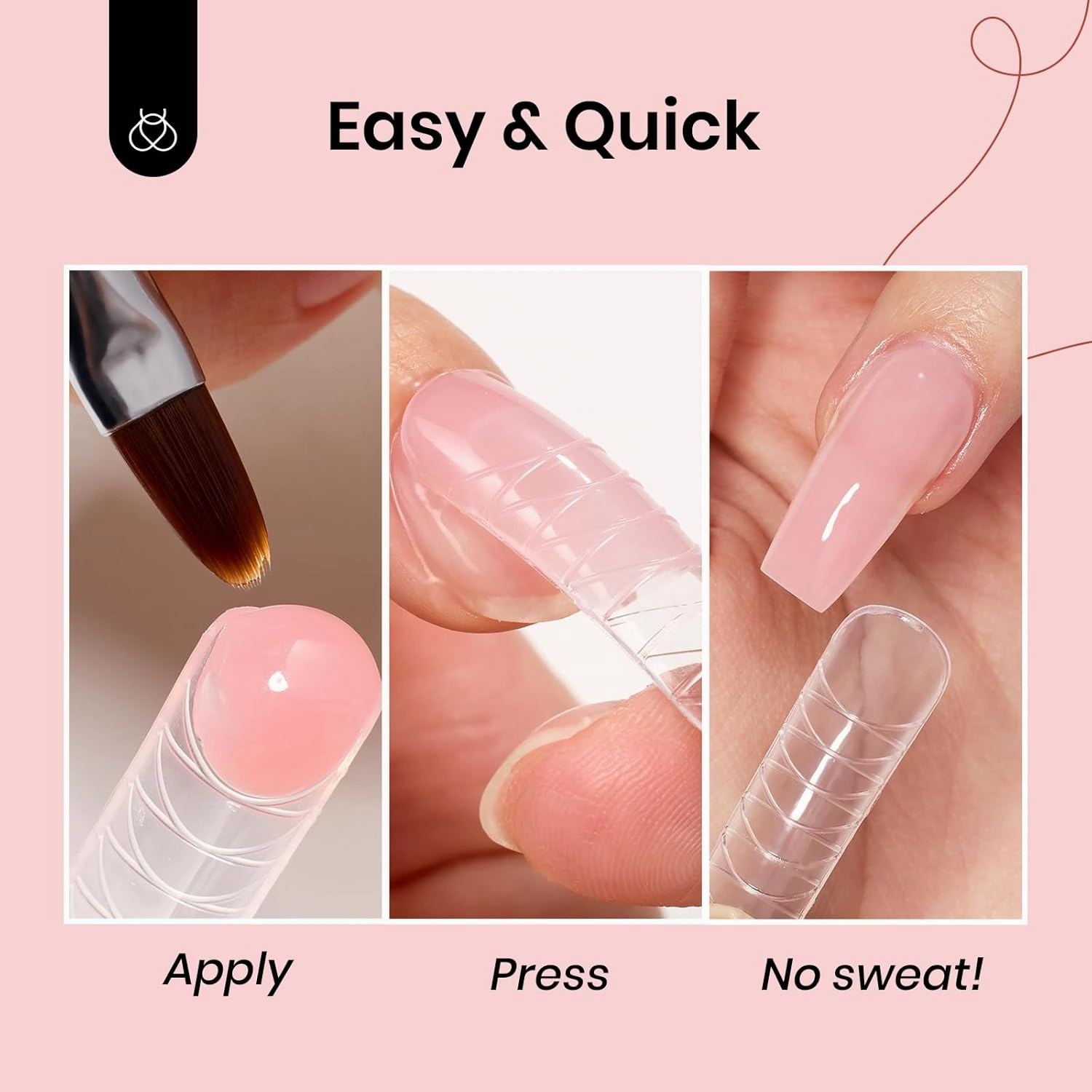 Beetles Poly Extension Gel Nail Kit, 4 Colors Milky White Nude Pink Neutral Poly Nail Gel Builder Hybrid Jelly Gel with Base&Top Coat Set DIY Nail Art Gift for Women