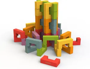 Beginagain - U-Build Its, Construction & Pattern Blocks, Help Promote Early Math, Spatial, & Fine Motor Skills, 48Piece Playset (for Kids 2 & Up)