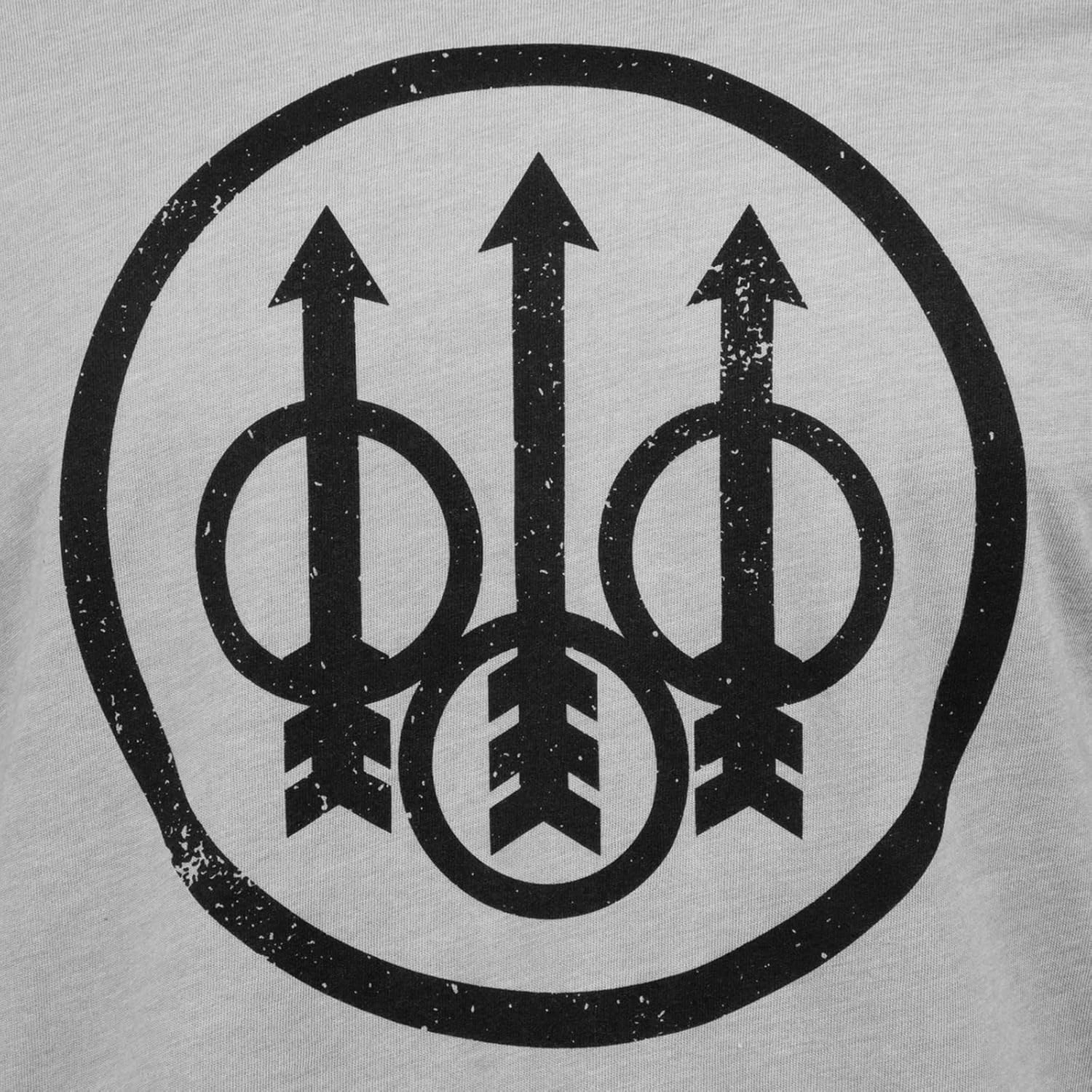 Beretta Men's Trident Logo Casual Durable Multi-Purpose Comfortable Cotton Blend Ribbed Crew Neck Plain Long Sleeve T-Shirt