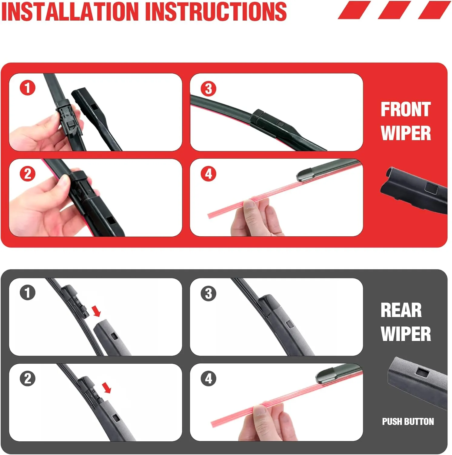 BERG REGEN 3 Wipers Windshield Wiper Blades Replacement for VW Volkswagen Tiguan 2022 2021 2020 2019 2018 Premium All-Season Automotive OEM Wiper Blades Set - 25"/22"/15" (Set of 3)