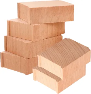BESPORTBLE 6Pcs Wooden Train Bridge Risers Support for Elevated Train Tracks for Railway Layouts Enhance Motor Skills and Creativity