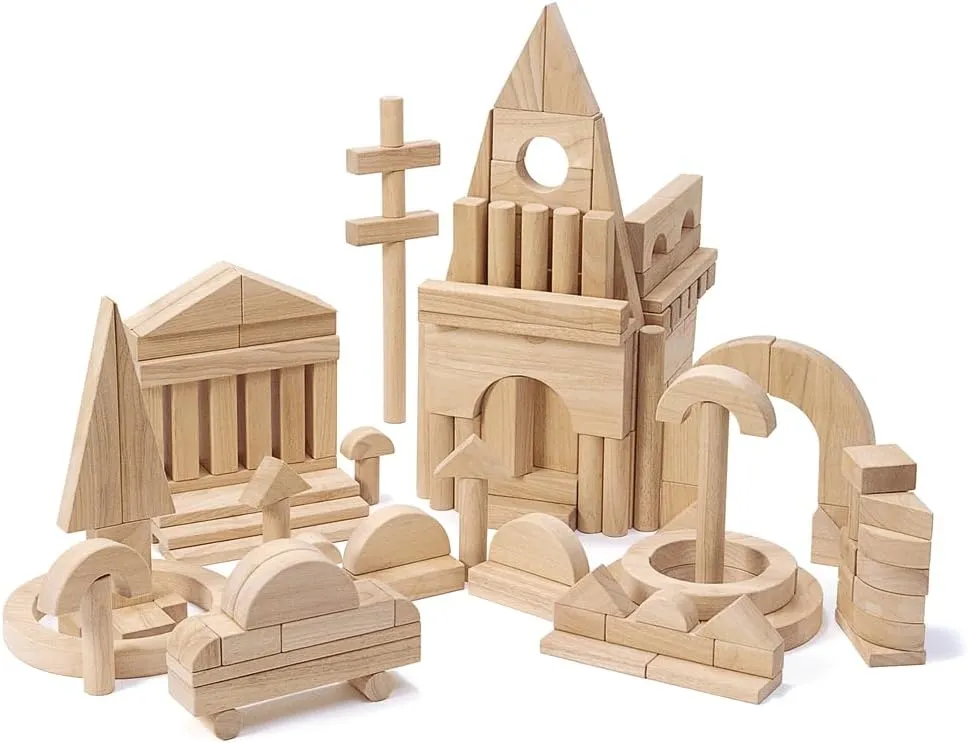 Best Value Floor Wooden Unit Blocks - Set of 162, Excellerations, Block Play, Wooden Blocks, Educational Toys for Children, STEM