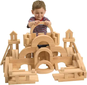 Best Value Floor Wooden Unit Blocks - Set of 162, Excellerations, Block Play, Wooden Blocks, Educational Toys for Children, STEM