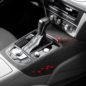 BETTERHUMZ Compatible with Audi A6 C7 A7 4G8 S6 RS6 S7 RS7 Allroad Quattro 2012-2018 for Alcantara Center Console Storage Box Panel Side Trim Stickers Car Interior Accessories