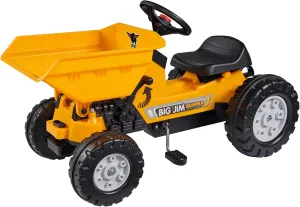 Big Jim Dumper Children's Dumper Toy Vehicle, 3-Position Adjustable Seat, Weatherproof Plastic Material, Spoke Steering Wheel with Adjustable Horn, for Children from 3 Years