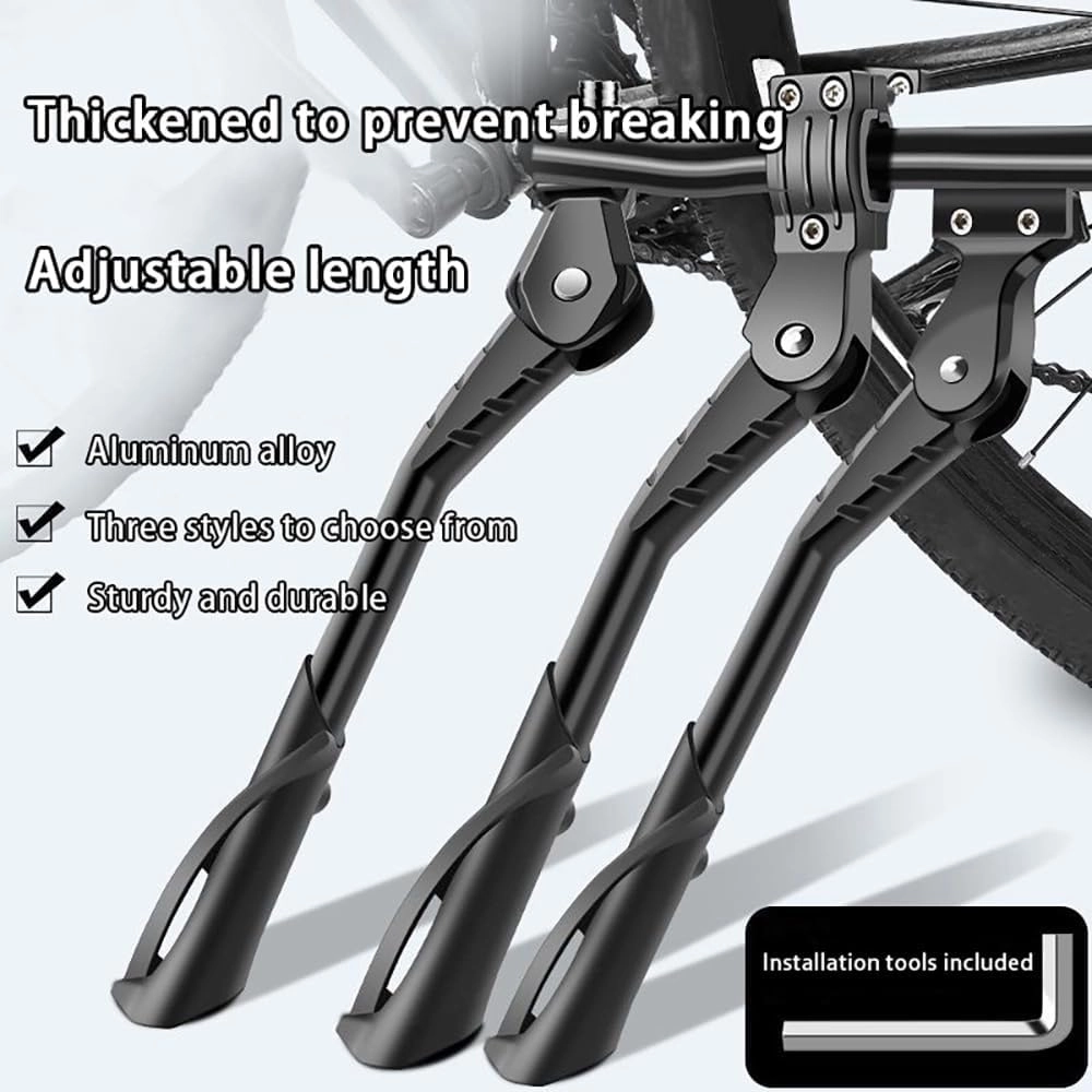 Bike Kickstand for Diamondback Andean Arden 3 Ascent EX Atroz 1 Axis Pro, Aluminum Adjustable Kickstand Foot Side Stand Suppor Rear Side Bicycle Stand with Non-Slip Rubber Foot,B
