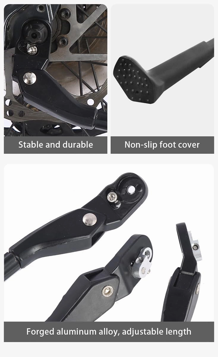 Bike Kickstand for Specialized Stumpjumper SS S-Works Epic S-Works Roubaix, Adjustable Aluminium Alloy Bicycle Kickstand Bike Side Kickstand Anti-Slip and Stable Rear Side Bicycle Stand,A