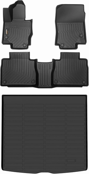 Binmotor-Floor Mats & Cargo Liner for Mercedes Benz GLE 2020-2024 2025, GLE 350丨GLE 450丨43 AMG丨53 AMG丨580丨63 AMG S (No for Coupe), All Weather Car Mats Benz GLE Cargo Trunk Mat Accessories
