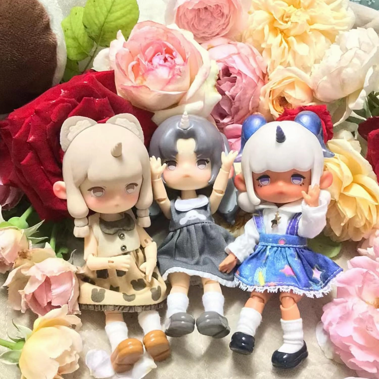BJD Dolls Blind Box,Kawaii BJD Dolls Penny's Treasure Box Series-Natural Secrets 1/12 Ball Jointed Doll Collectable Action Figure Posable Dress Up Doll for Girls Gift Toys