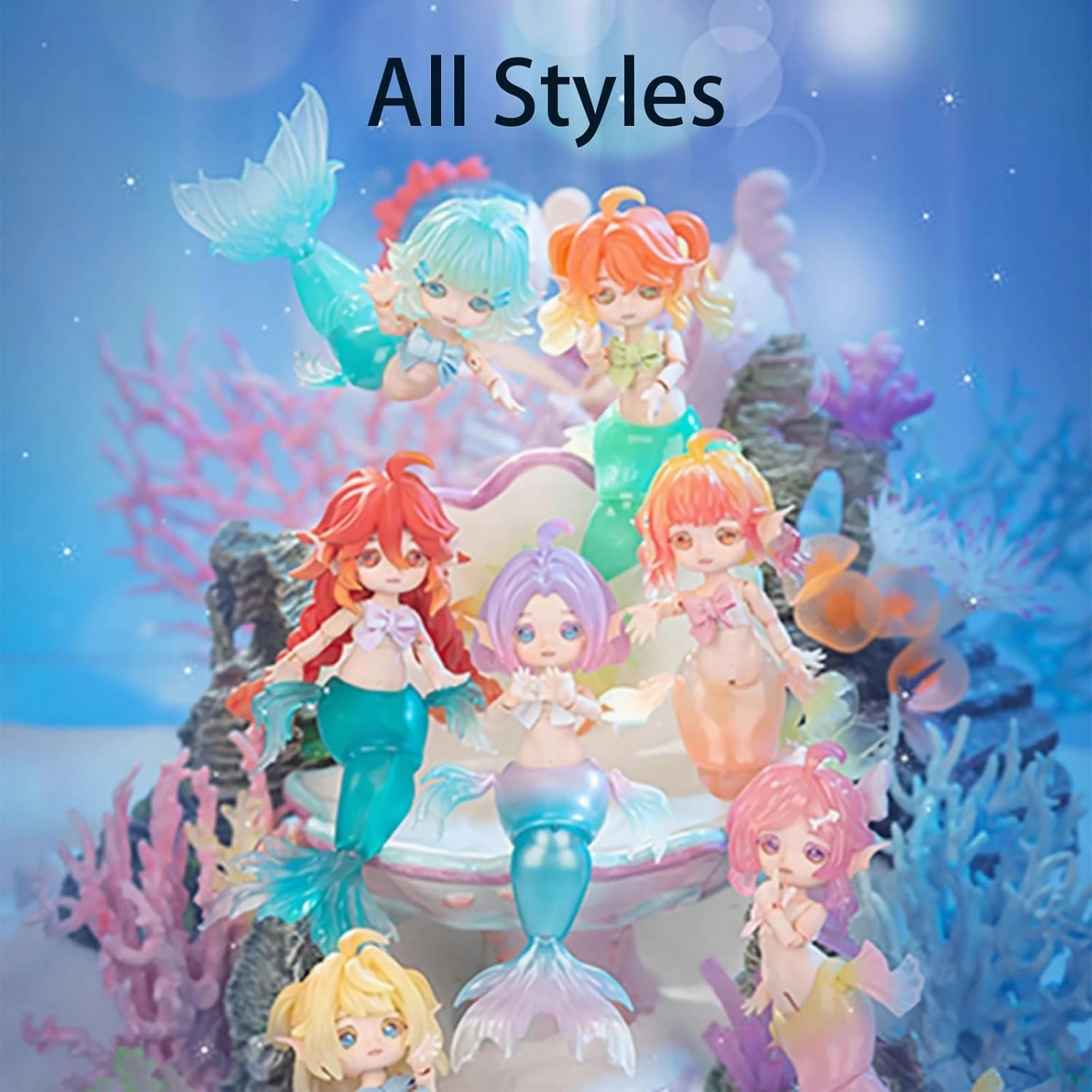 BJD Dolls Blind Box,Kawaii BJD Dolls Yunlai Mermaid Series Ball Jointed Doll Collectable Action Figure Posable Dress Up Doll for Girls Birthday Party Gift