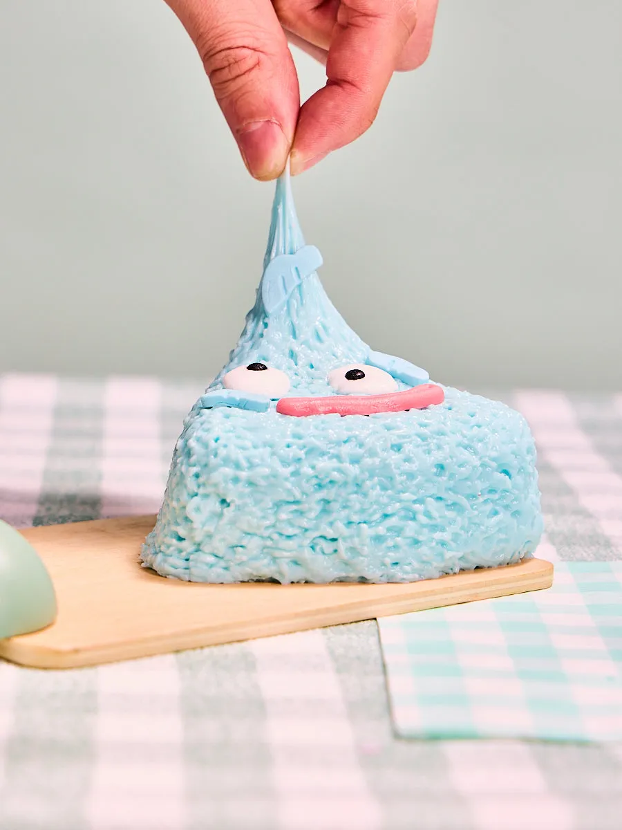 Blue Triangle Funny Face Cake Squeeze Toy