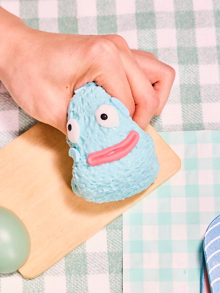 Blue Triangle Funny Face Cake Squeeze Toy