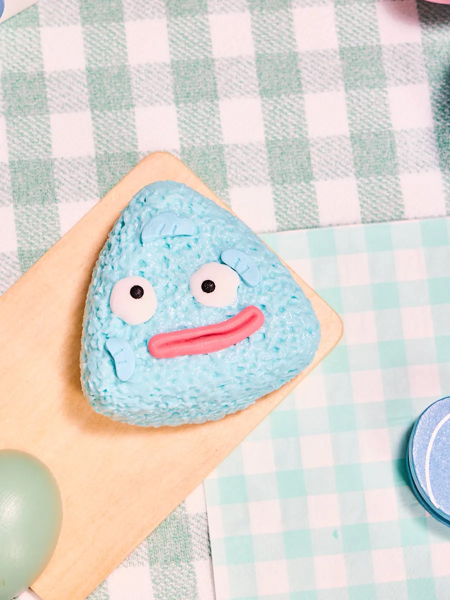 Blue Triangle Funny Face Cake Squeeze Toy