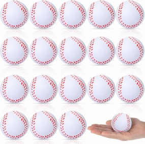 Blulu 30 Packs Baseball Stress Balls Party Favors Foam Mini Baseball Squeeze Balls for Kids, School Carnival Reward and Party Supplies