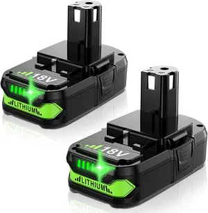 Bonadget Advanced 4Ah Battery for Ryobi 18V Battery ONE  for Ryobi Battery 18V P102 P108 P189 PBP005 PBP006 PBP2005 P190 P197 Cordless Tool Lithium-ion 2PACK