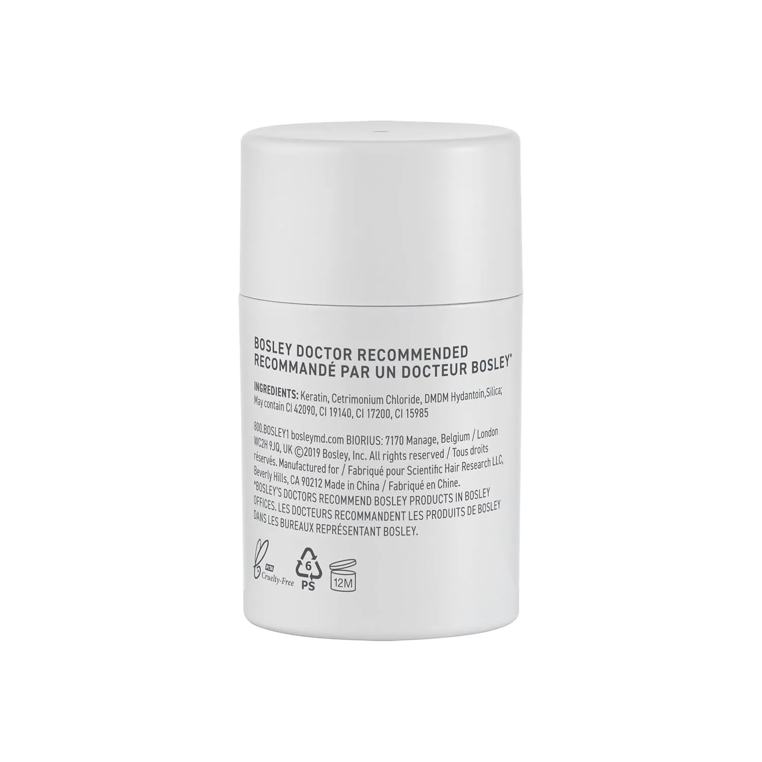 BosleyMD BosVolumize Hair Thickening Fibers, Hair Building Formula with Natural Keratin for Thinning Hair or Bald Spots, Hair Loss Concealer Men and Women, 4 Colors