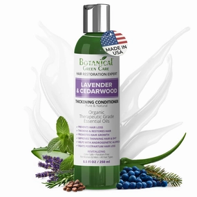 Botanical Green Care 'Lavender & Cedarwood' CONDITIONER - Thickening, Hair Growth, Strengthening Conditioner for Thinning Hair. Color Safe