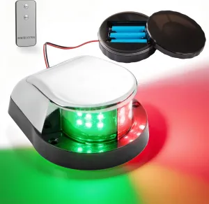 Botepon Battery Operated Boat Navigation Lights, Tool-Free Installation, IP67 Waterproof USCG LED Red and Green Boat Bow Lights for Fishing Boats, Center Console Boats