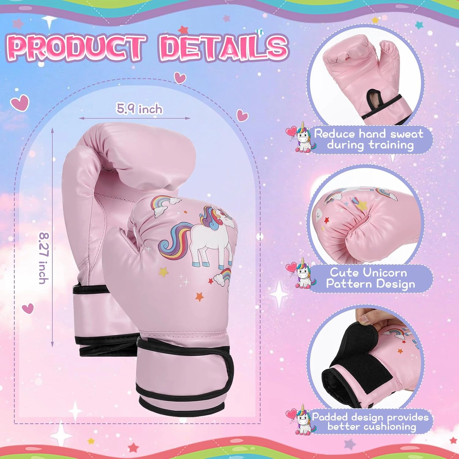 Boxing Headgear and Gloves Set for Kids 6oz Boxing Gloves and Wrestling Headgear Sparring Equipment for Boxing Kickboxing Muay Thai BJJ Karate Training