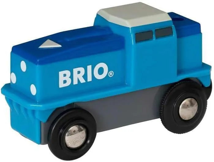Brio World - Cargo Battery Engine - Blue Train for Kids Age 3 Years and up. Compatible with All Train Sets