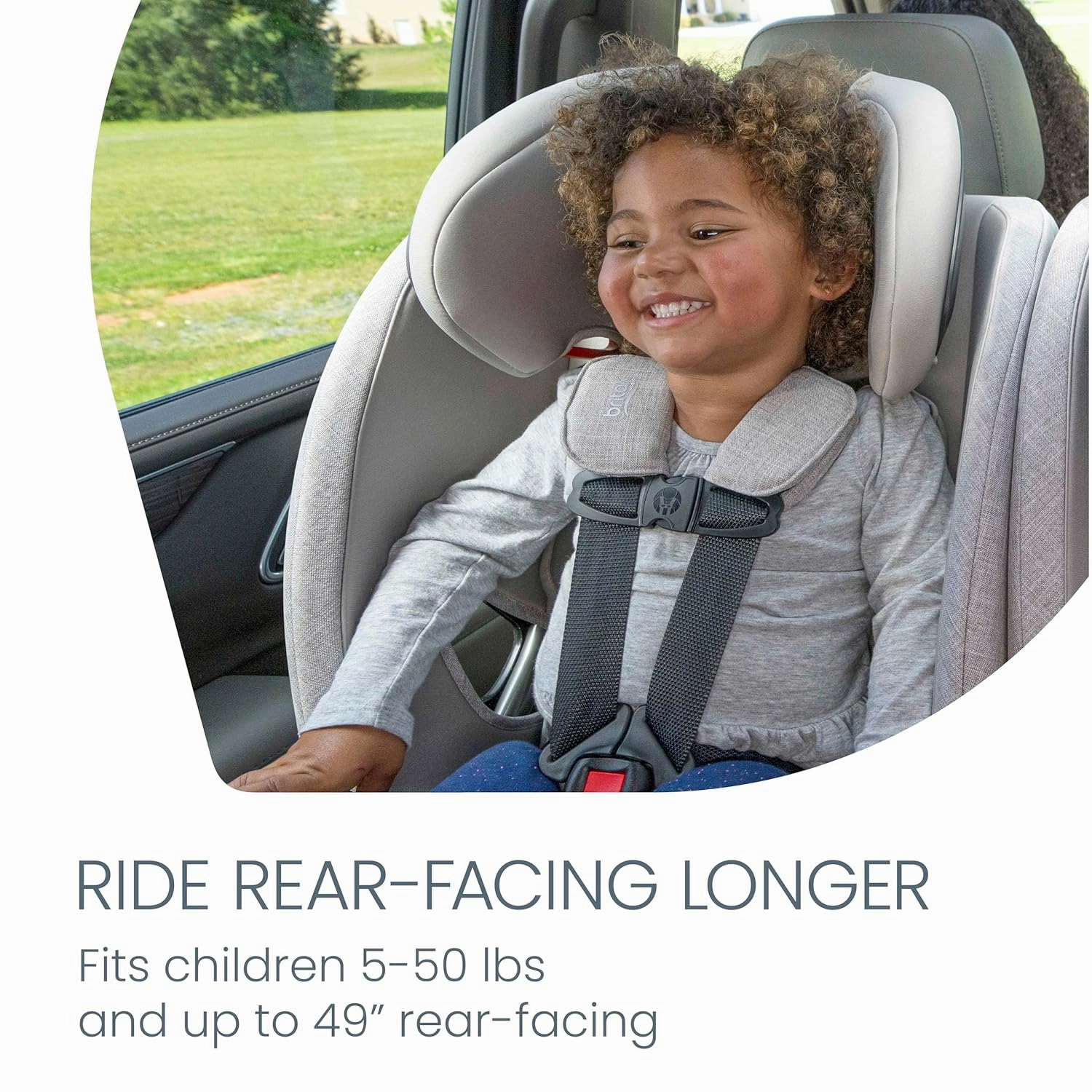 Britax One4Life Slim All-in-One Car Seat, 10 Years of Use, 17.5” SpaceSaver Design, Converts from Rear-Facing Infant Car Seat to Forward-Facing Booster Seat, ClickTight Installation, Raven Black