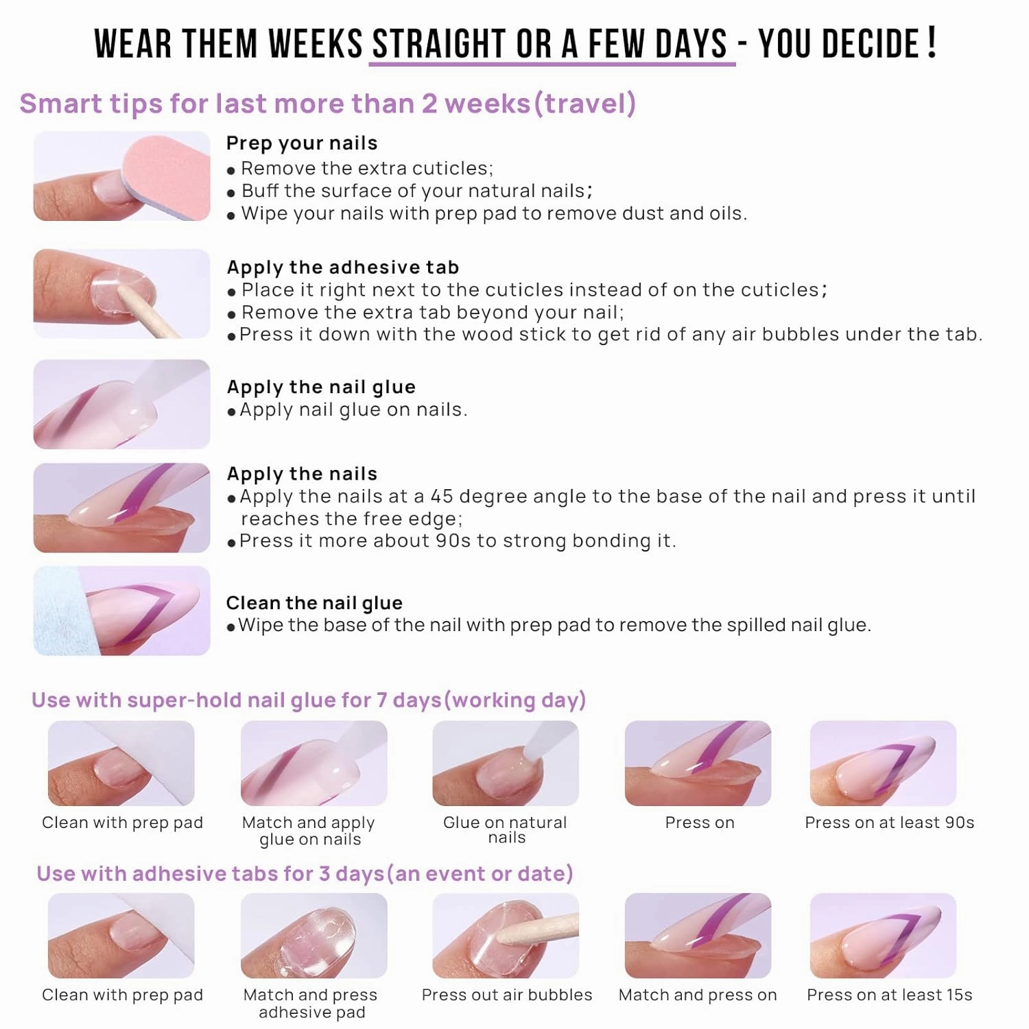 BTArtbox Press On Nails Short - Dark Oval Press On Nails, Chrome Glazed Glue On Nails, Supremely Fit & Glossy Stick On Nails in 16 Sizes - 30 Fake Nails Kit, Magic Mirror