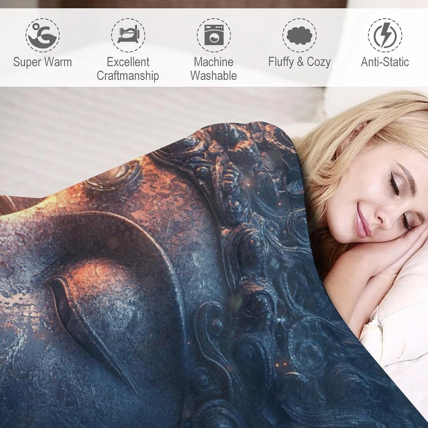 Buddha Zen Blanket Buddhism Buddhist Gifts Buddha Pictures Decor Throw Blanket for Kids Adults Soft Warm Cozy Fleece Blanket for Couch Sofa 40"x50"