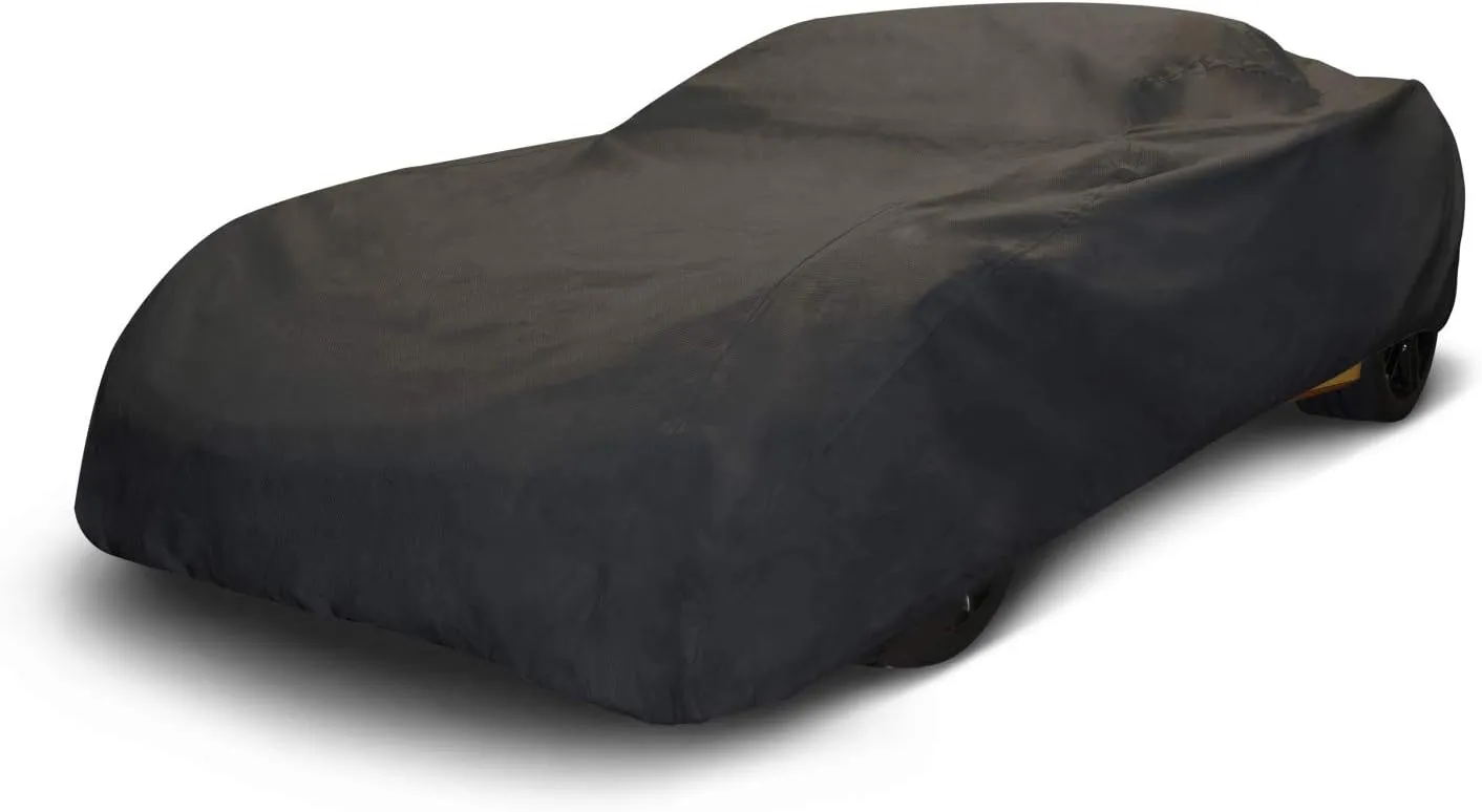 Budge Indoor Stretch Corvette Car Cover, Luxury Indoor Protection, Soft Inner Lining, Breathable, Dustproof, Car Cover fits 1982 to 1996 Chevrolet Corvettes, Black