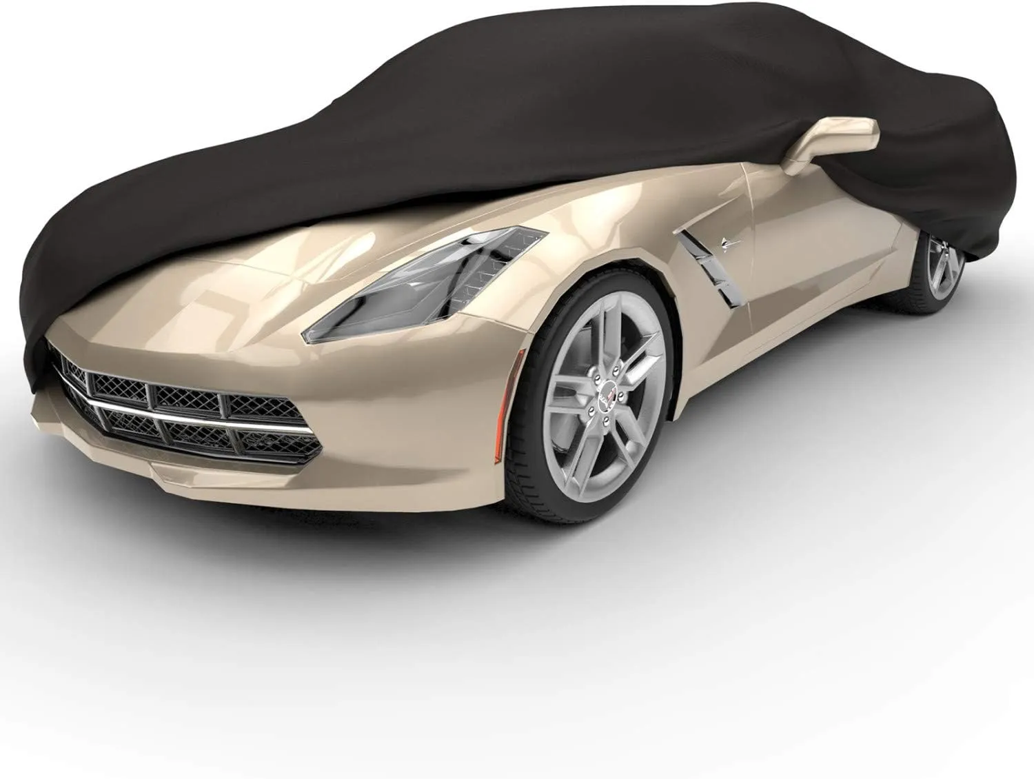 Budge Indoor Stretch Corvette Car Cover, Luxury Indoor Protection, Soft Inner Lining, Breathable, Dustproof, Car Cover fits 1982 to 1996 Chevrolet Corvettes, Black